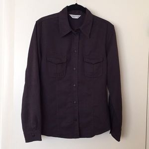 TopShop Suede Button Down